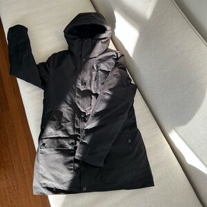 Women's Black Winter Jacket with Hood